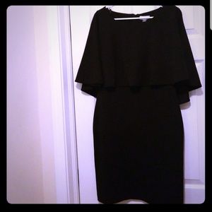 Calvin Klein Popover-Cape Sheath Dress